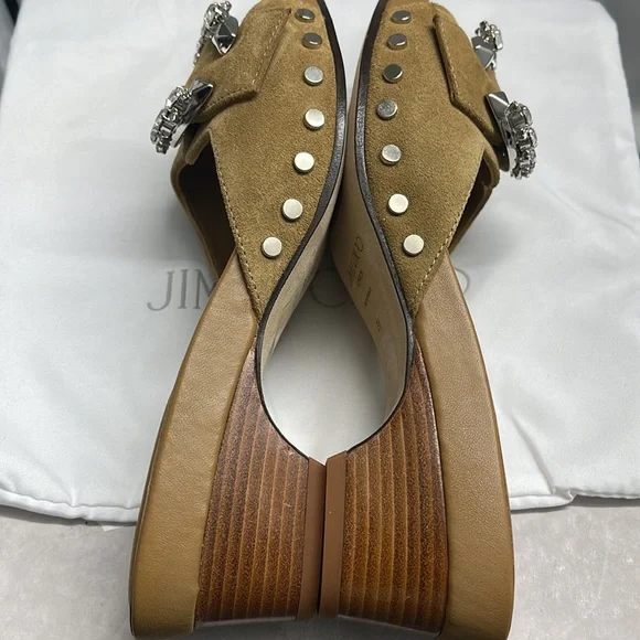 Brand new never worn Jimmy Choo ANISE 95 Gold Liquid Metal Sandal QUI/010 Size36